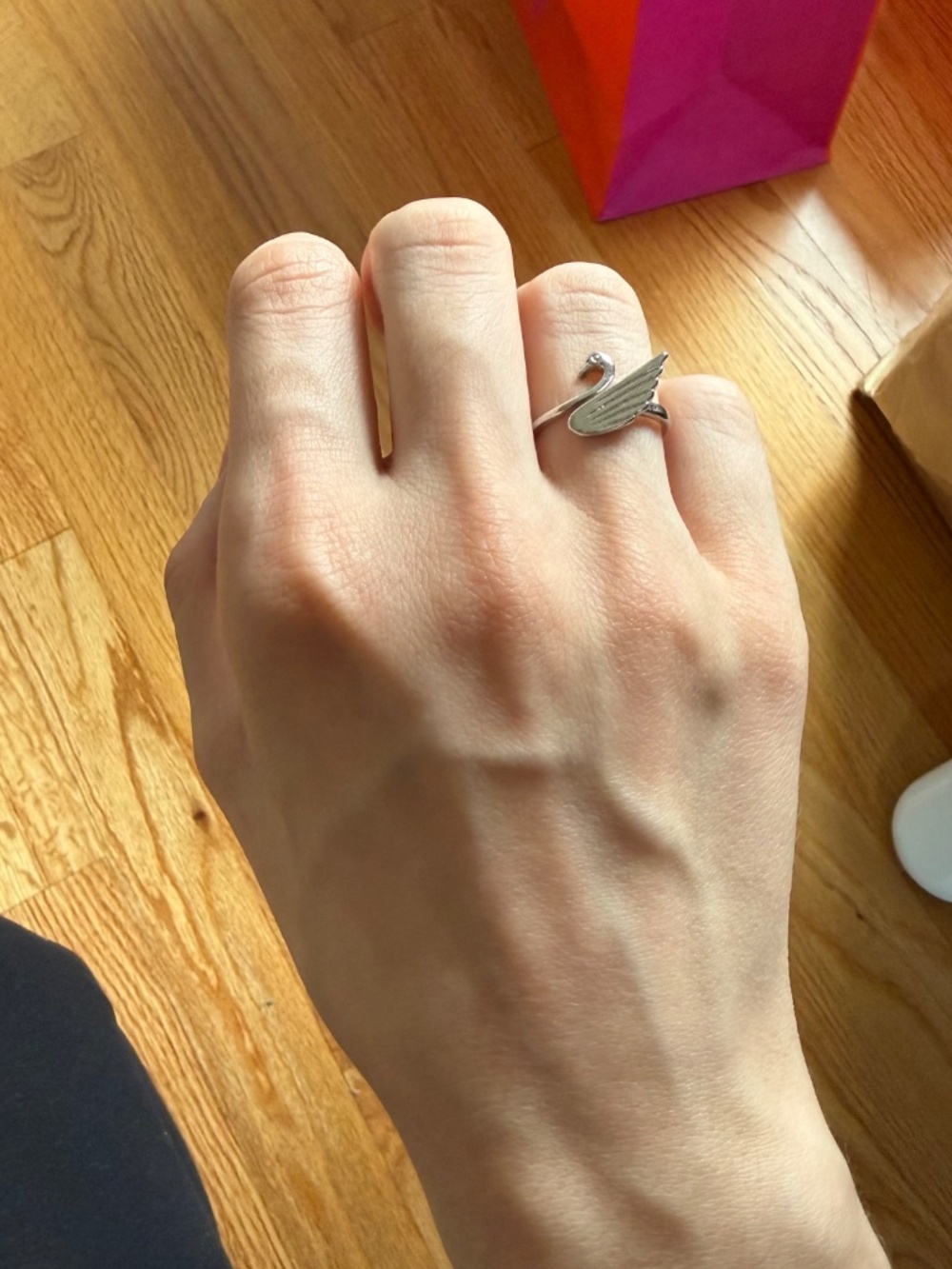 Adjustable Swan Ring - Picture 4 of 4